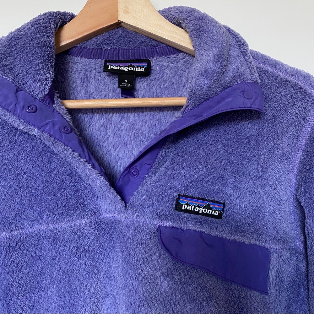 Patagonia Fleece Pullover Purple Snap-T Small - Picture 3 of 6